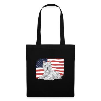 West Highland White Terrier Westie - Tote Bag - black - Front