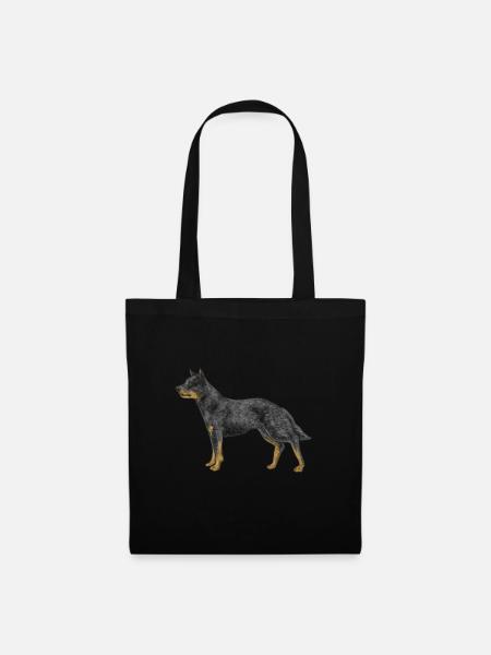 Australian Cattle Dog Red Blue Heeler - Stoffbeutel - Schwarz