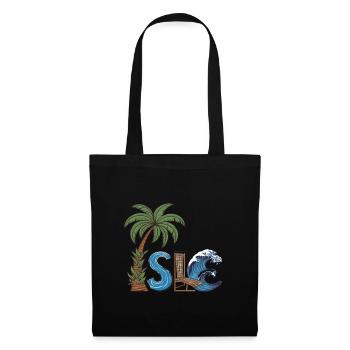 Tropical Island Vacation Strandbar für Urlauber - Stoffbeutel - Schwarz - Vorne