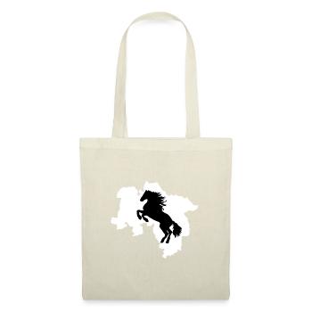 Carte de Basse-Saxe et chevaux Animal héraldique - Sac en tissu - nature - Devant