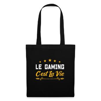Le gaming c est la vie - Sac en tissu - noir - Devant