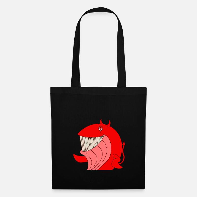 red Devil Whale - Stoffbeutel - Schwarz