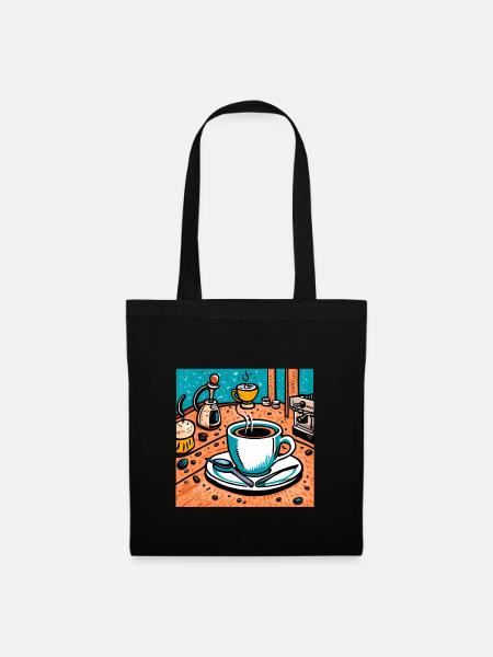 Kaffeeliebhaber - Stoffbeutel - Schwarz