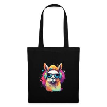 Happy Alpaga Rainbow Art - Sac en tissu - noir - Devant