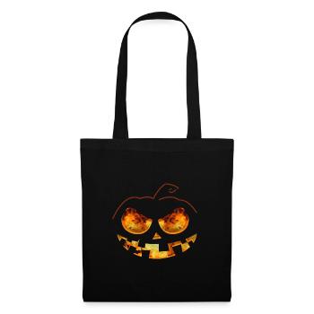Citrouille brûlante | Halloween, des images drôles - Sac en tissu - noir - Devant