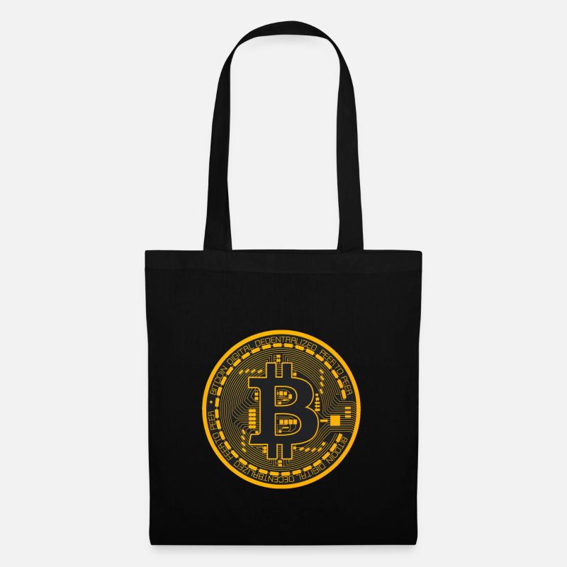Bitcoin transparent - Stoffbeutel - Schwarz