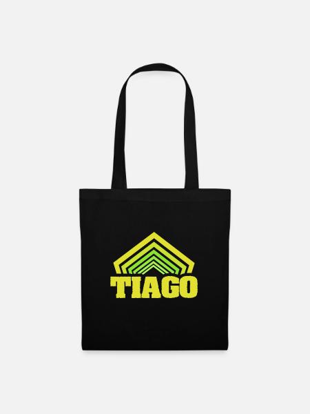 Vorname Tiago - Stoffbeutel - Schwarz