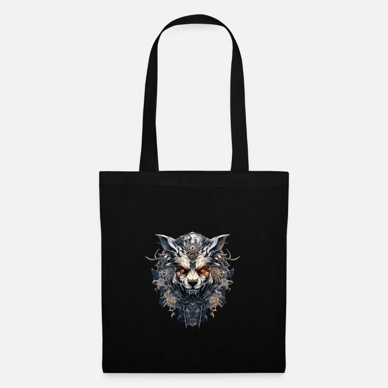 Wolfsgebilde - Stoffbeutel - Schwarz