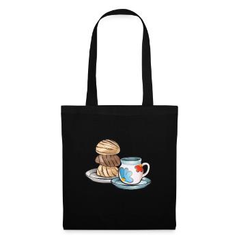 Concha Hispanic Mexikanisch Pan Dulce - Stoffbeutel - Schwarz - Vorne