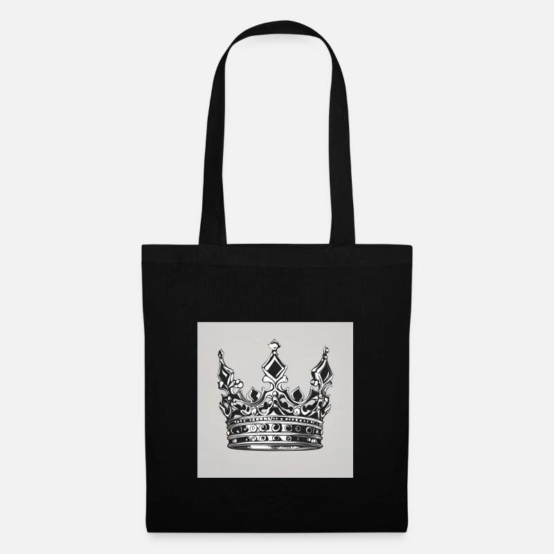 Krone Tshirt - Stoffbeutel - Schwarz
