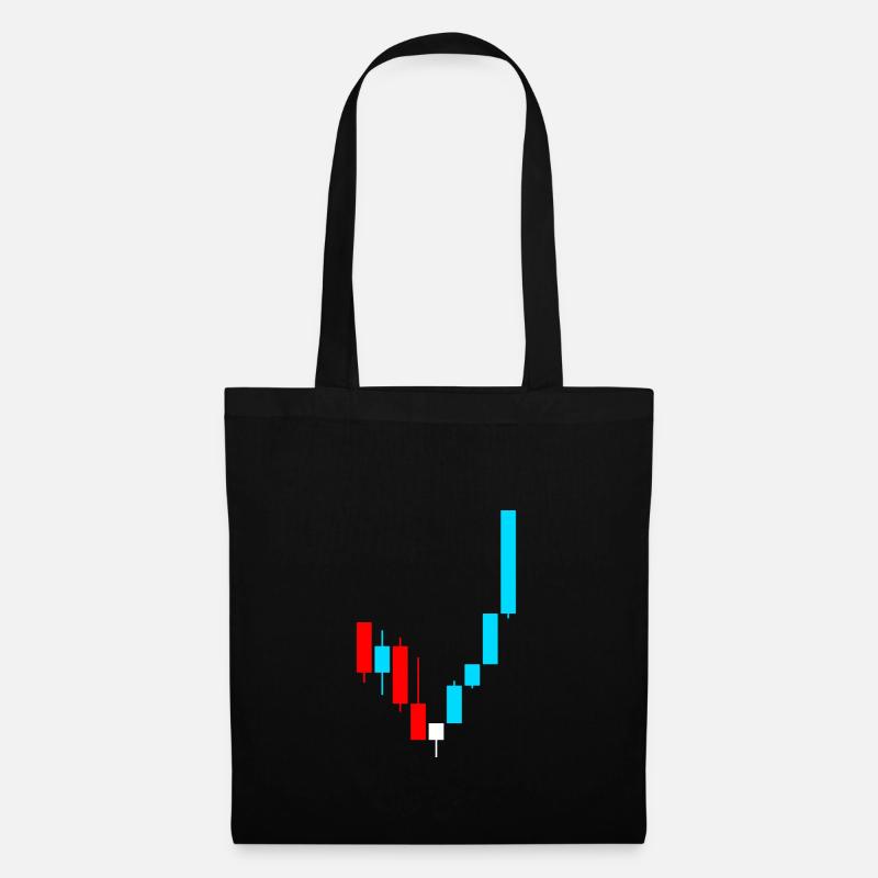 Day Trading Candlestick Pattern for Traders - Tote Bag - black