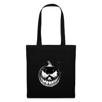 Frissons garantis - Citrouille d'Halloween - Sac en tissu - noir - Devant