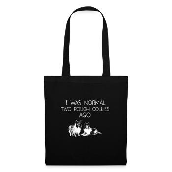 Collie à poil long Collie rugueux Chien - Sac en tissu - noir - Devant