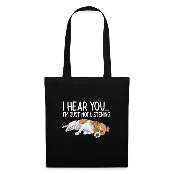 Jack Russell Terrier - Sac en tissu - noir - Devant