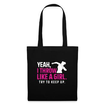 Lancer du poids Athlétisme - Sac en tissu - noir - Devant