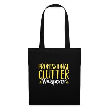 Aide domestique, femme de ménage, femme de ménage - Sac en tissu - noir - Devant