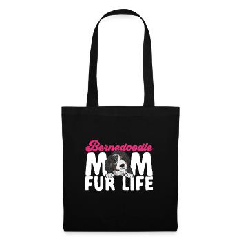 Chien Bernedoodle - Sac en tissu - noir - Devant