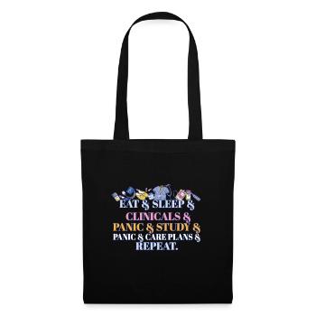 Funny Nurse Eat Sleep Clinicals Panic Medical - Tote Bag - black - Front