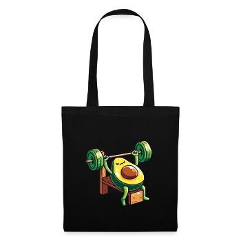 Avocado Gewichtheber Bodybuilder - Stoffbeutel - Schwarz - Vorne