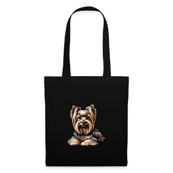 Yorkshire Terrier - Stoffbeutel - Schwarz - Vorne