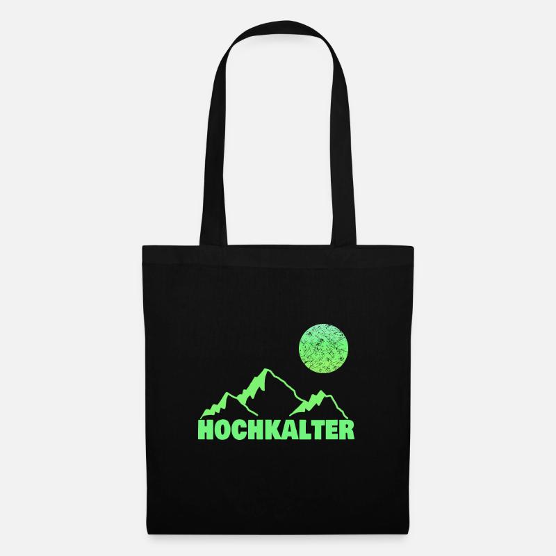 hochkalter als Klettern - Stoffbeutel - Schwarz