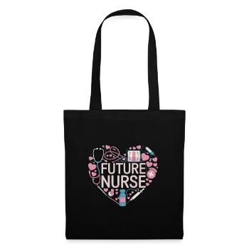 Future Nurse Krankenschwester Ausbildung - Stoffbeutel - Schwarz - Vorne