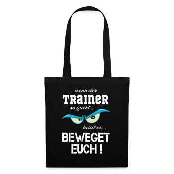 Trainer, Sportlehrer, Coach, Übungsleiter T Shirt - Stoffbeutel - Schwarz - Vorne