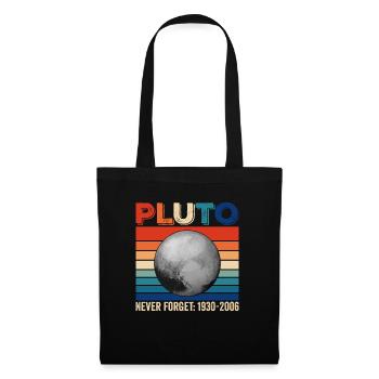 Pluto Never Forget Shirt 1930-2006 planètes - Sac en tissu - noir - Devant