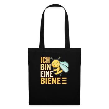 Ich bin eine Biene I Bienenkostüm - Stoffbeutel - Schwarz - Vorne