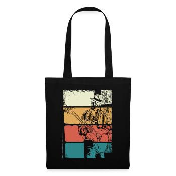 Guitariste de Blues Vintage - Sac en tissu - noir - Devant
