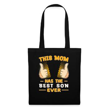 This mom has the best son ever - Sohn Muttertag - Stoffbeutel - Schwarz - Vorne