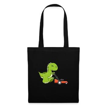 Lawn Protector Mower Dinosaur Gardener Dino Lawn - Sac en tissu - noir - Devant