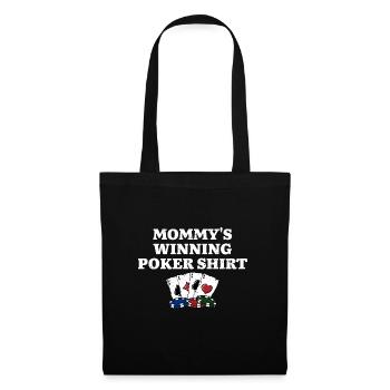 Mommy's Winning Poker Shirt Card Games Mom Card - Stoffbeutel - Schwarz - Vorne