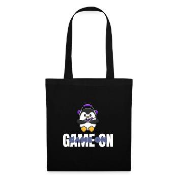 Game On Gaming Geschenk - Stoffbeutel - Schwarz - Vorne