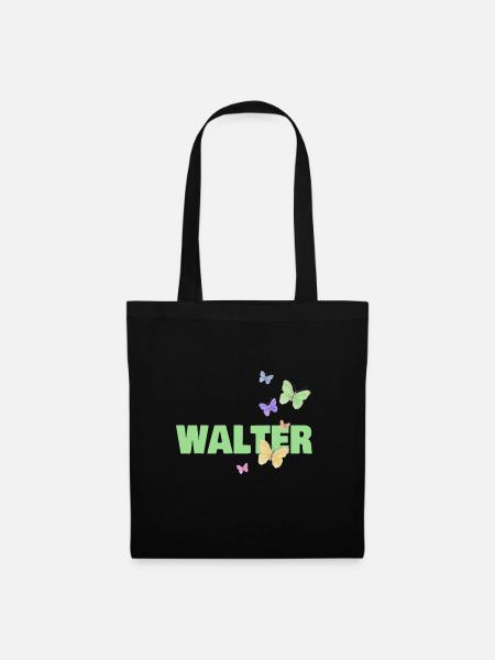 Geschenk für Walter - Stoffbeutel - Schwarz
