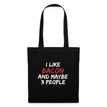 J’aime le bacon et peut-être trois personnes - Sac en tissu - noir - Devant