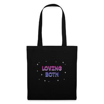 Aimer les deux bisexuels LGBTQ Bi Pride genre - Sac en tissu - noir - Devant