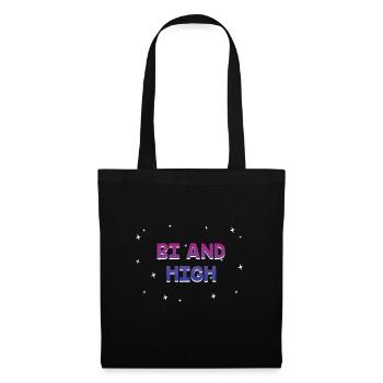 Bi And High Bisexual Sayings Bi Pride Quotes LGBTQ - Tote Bag - black - Front