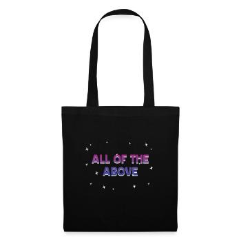Toute la fierté bisexuelle LGBTQ Bi ci-dessus - Sac en tissu - noir - Devant