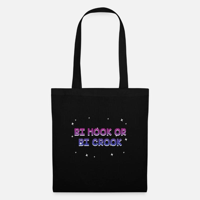 Bi Hook or Bi Crook Bisexual LGBTQ Bi Pride LGBT - Stoffbeutel - Schwarz