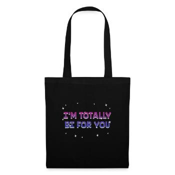 Je suis totalement bi pour toi Couples bisexuels Bi Pride - Sac en tissu - noir - Devant