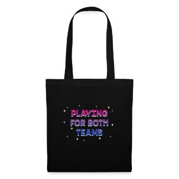 Playing for Both Teams Bisexual LGBTQ Bi Pride - Tote Bag - black - Front