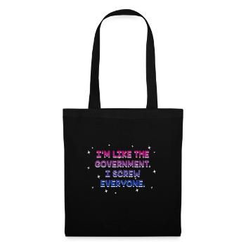I Screw Everyone Bisexual Funny Bi Humor LGBTQ - Stoffbeutel - Schwarz - Vorne