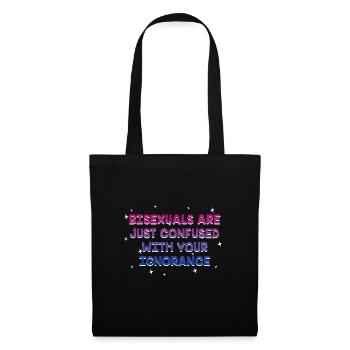 Confused with Your Ignorance Bisexual LGBTQ Bi - Stoffbeutel - Schwarz - Vorne
