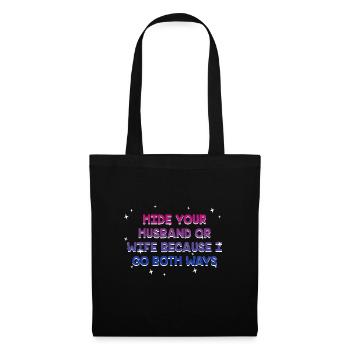 Je vais dans les deux sens Bisexuel LGBTQ Bi Pride Sarcastique - Sac en tissu - noir - Devant