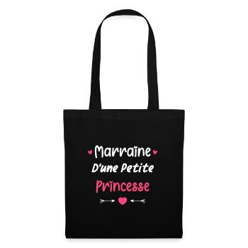 Marraine d'une princesse - Sac en tissu - noir - Devant