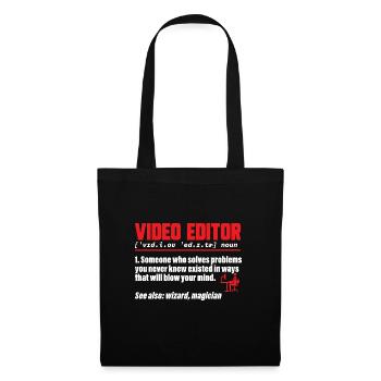 Video Editor Filmmaker Videographer - Tote Bag - black - Front