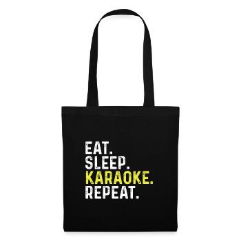 Eat Sleep Karaoke Repeat - Tote Bag - black - Front