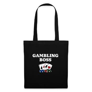 Jeu Boss Casino Poker Gaming Place Poker - Sac en tissu - noir - Devant