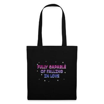 Capable of Falling in Love Bisexual LGBTQ Bi - Tote Bag - black - Front